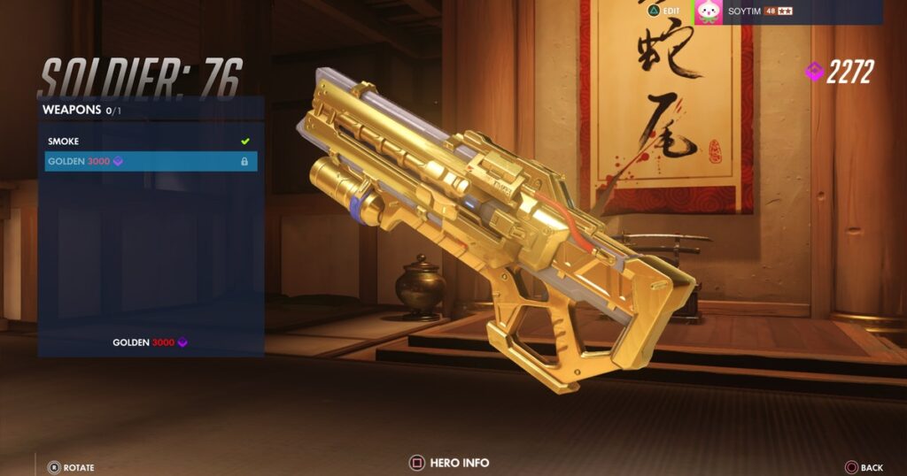 get golden weapons in overwatch