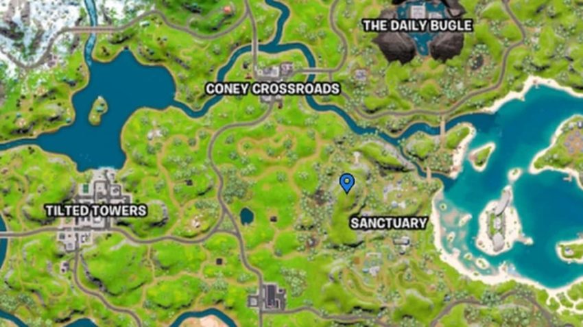Where to find the Level Up Token northwest of Sanctuary in Fortnite