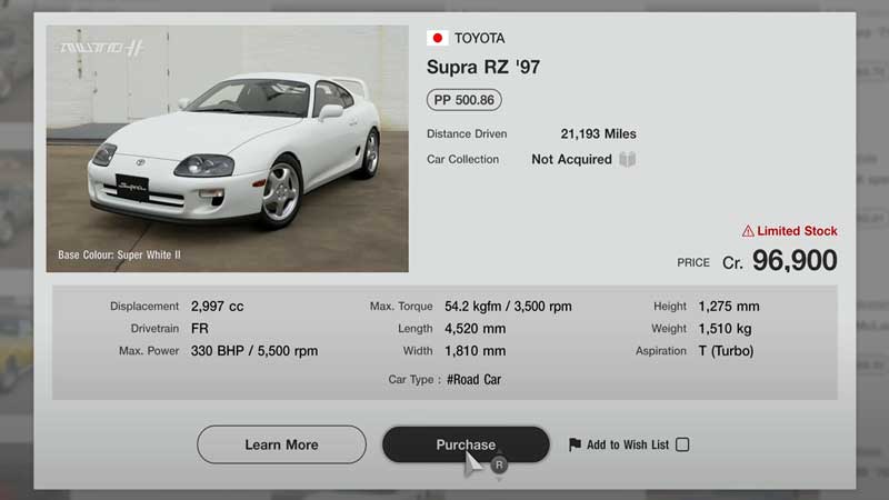 How to get a Toyota Supra in Gran Turismo 7