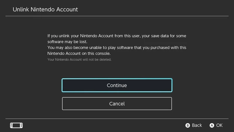 how to delete profiles on nintendo switch