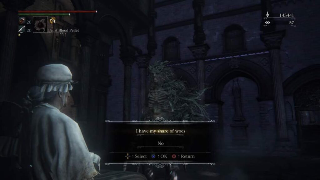 where did the old lady go in bloodborne