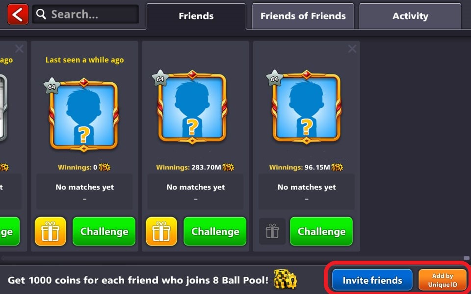 how to accept a challenge on 8 ball pool