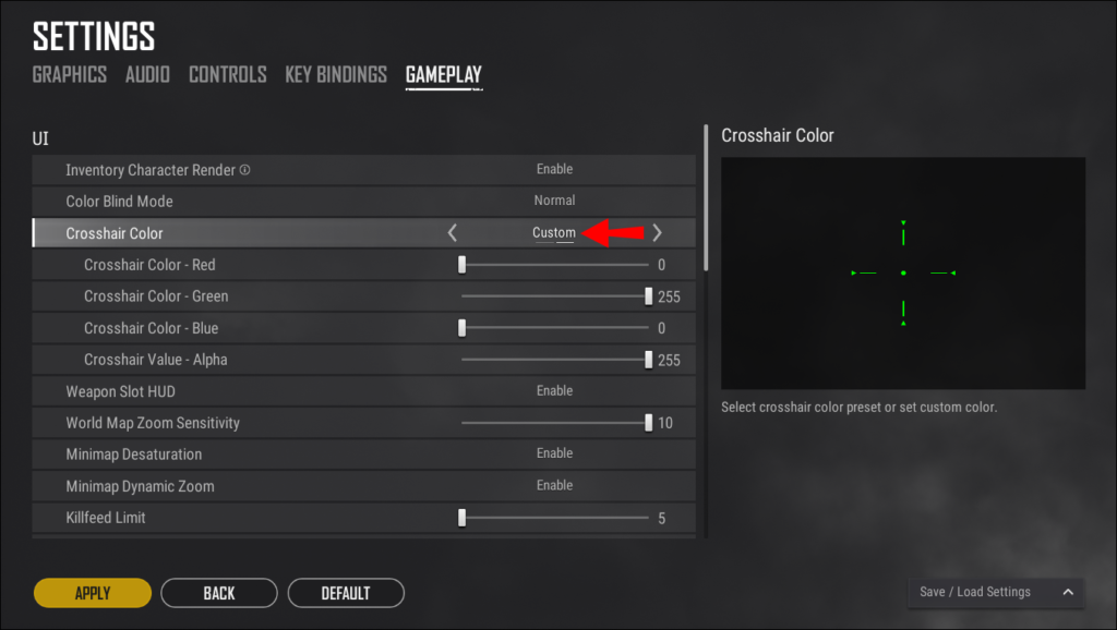 how to change red dot crosshair in pubg pc