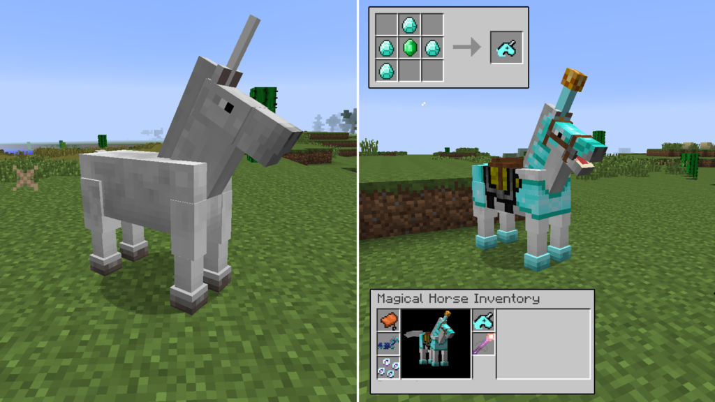 how to make a unicorn horn in minecraft
