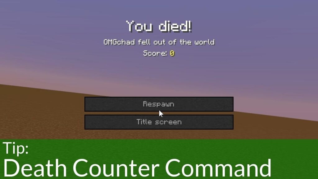 how to add death counter in minecraft