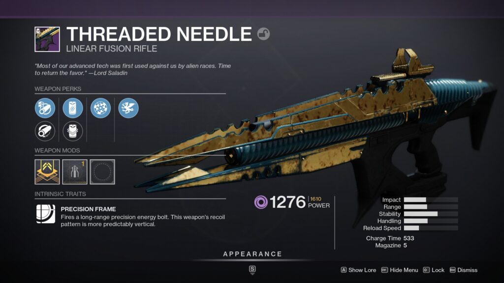 how to get threaded needle destiny 2