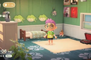 Wednesday-Inspired Room is Created by Animal Crossing: New Horizons Player
