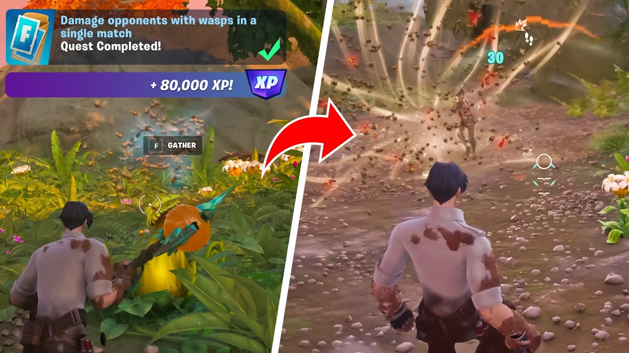 How to Deal Damage with Wild Wasps in Fortnite